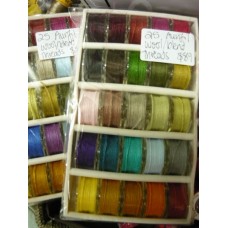 25 x  Bobbin Case of Auril wool/blend threads